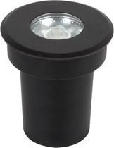 Luminaria embutido de solo led 3w preto 2700k 127/220v ip67