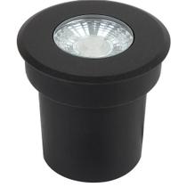 Luminaria embutido de solo led 6w preto 2700k 127 220v ip67