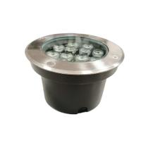 Luminária Embutido de Solo Redondo Led 12W 3000K Luz Amarela IP67
