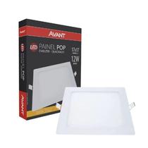Luminária Embutir Quadrada LED 12 Watts 3000K BRANCO MORNO AVANT Luminária Embutir Quadrada LED 12 Watts 3000K BRANCO MORNO AVANT