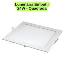 Luminária Embutir/Sobrepor Painel Plafon Led 12W/18W/24W Quadrado/Redonda 6500K