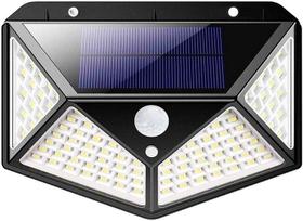 Luminária Energia Solar Parede 100 Led Sensor Presença 3 Funções Lampada Luminária Energia Solar Parede 100 Led Sensor Presença 3 Funções Lampada