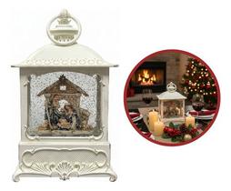 Luminária Enfeite Lamparina Natal Quadrada Arandela Neve Presépio Branco Luminária Enfeite Lamparina Natal Quadrada Arandela Neve Presépio Branco