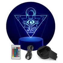 Luminária Enigma do milênio YuGiOh RGB Controle + Toque