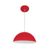 Luminária Esfera Lustre Led de Teto Meia Lua 34 Texturado
