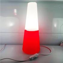 Luminária Esmalte Vermelho Para Iluminar Decorar Com Lâmpada LED Cor Branca E692
