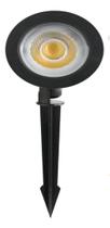 Luminária Espeto Jardim com Led 7W Prova Dágua Cor da carcaça Preto Cor da luz Branco-quente 110V/220V co Luminária Espeto Jardim com Led 7W Prova Dágua Cor da carcaça Preto Cor da luz Branco-quente 110V/220V co
