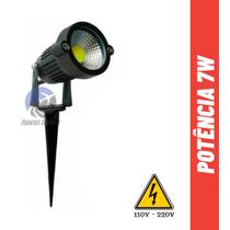 Luminária Espeto Jardim Energia Elétrica 7W Bivolt Decoração Iluminação