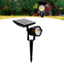 Luminária Espeto Jardim Super Led Energia Solar 10w Verde