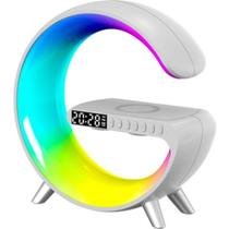 Luminária Estação G Caixa De Som, Carregador Sem Fio Relógio digital - Mais vendido luzes coloridas