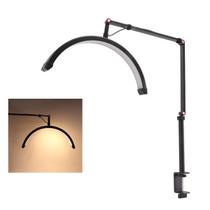 Luminaria Estetica Salao Spa Meia Lua Arco Led 3 Tons Suporte Celular Mesa Iluminaçao Salao de Beleza Limpeza de Pele Angulo Ajustavel