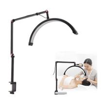 Luminaria Estetica Spa Meia Lua Arco 3 Tons Led Suporte Celular Mesa Salao de Beleza Maquiagem Manicure Limpeza de Pele Iluminaçao Ajustavel