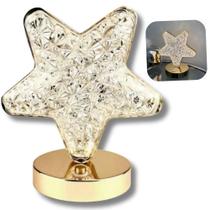 Luminária Estrela LED de Mesa Decorativa 3 Cores USB Portátil Estilo Abajur Quarto Sala Escritório