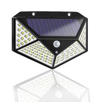 Luminária externa led solar com sensor de presença 100 led's