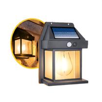 Luminária Externa Solar de Parede Com Sensor de Presença Arandela Luz Led Economiza Energia Luminária Externa Solar de Parede Com Sensor de Presença Arandela Luz Led Economiza Energia