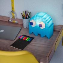 Luminária fantasminha pac-man azul