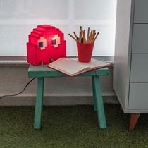 Luminária fantasminha pac-man vermelho