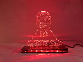 Luminária fifa world cup 18 decoração temática para fãs de futebol