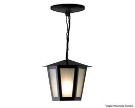 Luminaria Fixa Teto Sext Preta L1-C