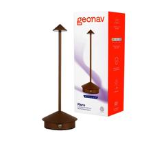 Luminária flare portátil com bateria recarregável marrom