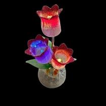 Luminária Flor De Led Decoração De Mesa Dias Das Mães Namorados Festa