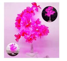 Luminária Flor LED Rosa Decoração Natal Casa Home Árvore 3D 110V