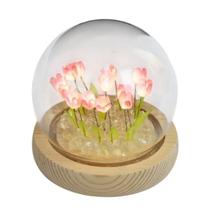 Luminária flor na cúpula com luz LED arranjo Mãe casamento