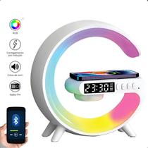 Luminária G-Speaker Bluetooth RGB Carregador Indução