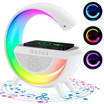 Luminária G Speaker Caixa Som Carregador Indução Rgb Radio E Bluetooth - RELET