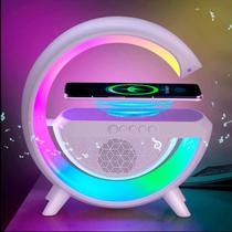 Luminária G Speaker Caixa Som Carregador Indução Rgb Radio