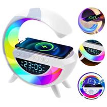 Luminária G Speaker LED Som Carregamento Indução RGB Mesa Luminária G Speaker LED Som Carregamento Indução RGB Mesa