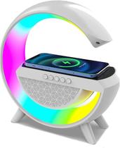 Luminária g speaker smart caixa de som carregador indução cor branco 110v/220v