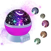 Luminária Galaxy 360º Rosa Compacta Infantil Linda