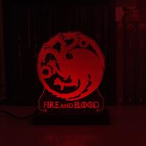 Luminária Game of Thrones Casa Targaryen