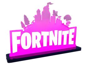 Luminária Gamer Fortnite Cidade - Rosa