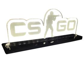 Luminária Gamer Geek CS GO (Counter Strike) - Acrílico - LED Branco
