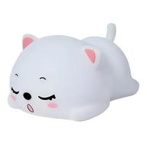 Luminária Gato Infantil Abajur LED Gatinho Noturna Silicone Luminária Gato Infantil Abajur LED Gatinho Noturna Silicone
