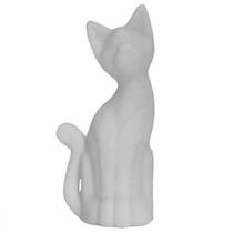 Luminaria Gato Magrelo Branco com Lampada Led Abajur de Mesa - Usare Luminarias