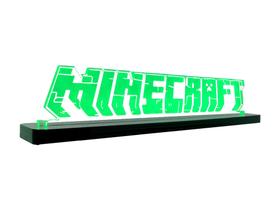 Luminária Geek Game Minecraft - Base Acrílico LED Verde