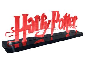 Luminária Geek Harry Potter - Base Acrílico Preto, Iluminação LED - MK Displays