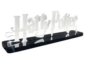 Luminária Geek Harry Potter - Base Acrílico Preto, Iluminação LED
