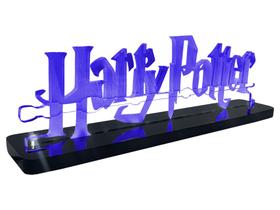 Luminária Geek Harry Potter - Base Acrílico Preto, Iluminação LED - MK Displays