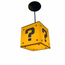 Luminária Geek Mario Interrogacao Luminária Geek Mario Interrogacao