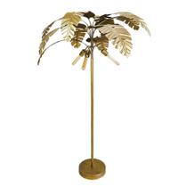 Luminaria Gigante Coqueiro Metal Dourado Fino Acabamento