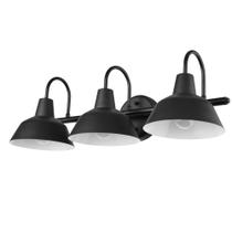 Luminária GLOBE 65554 Barnyard 3-Light Matte Black Luminária GLOBE 65554 Barnyard 3-Light Matte Black