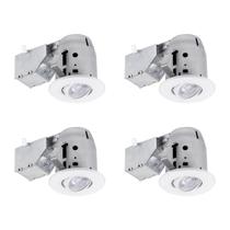 Luminária GLOBE 90718 LED giratória de 3 polegadas, pacote com 4, 400 lúmens Luminária GLOBE 90718 LED giratória de 3 polegadas, pacote com 4, 400 lúmens