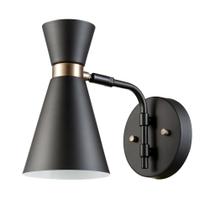 Luminária GLOBE Belmont Wall Sconce Satin Black Gold