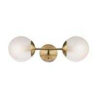 Luminária GLOBE Celestia 2-Light Matte Brass Frosted Glass