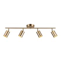 Luminária GLOBE Pratt 4-Light Track Lighting Matte Brass Luminária GLOBE Pratt 4-Light Track Lighting Matte Brass