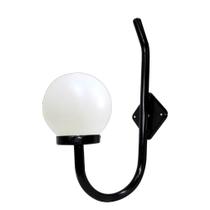 Luminária Globo Braço Curvo De Parede Alumínio cor do produto Preto 56X20Cm